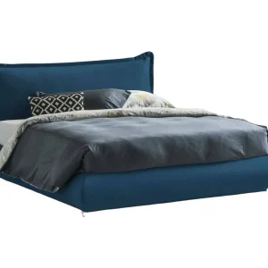 Italia Talamo Tweepersoonsbed Ilenia Blauw, Afneembaar, Opslag, Matrassafmeting 160×190 cm Made in Italy