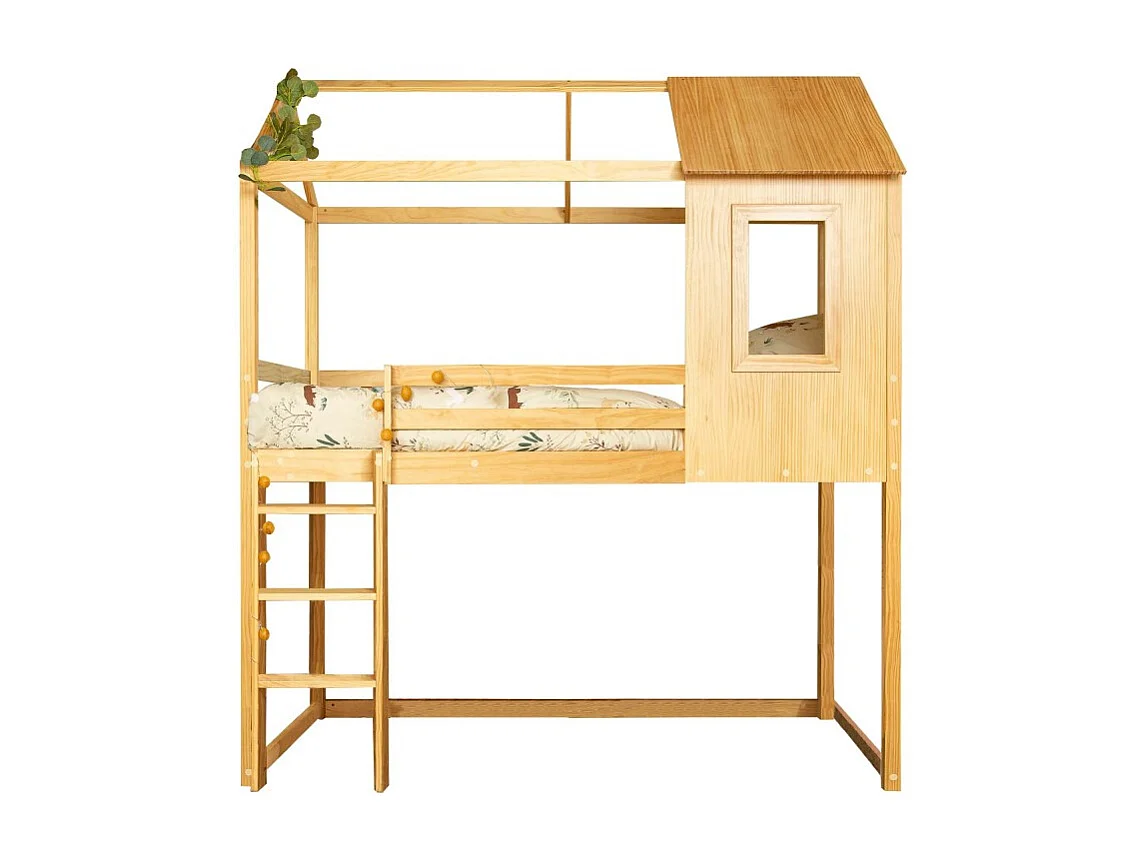 Hoogslaper hout grenen 189.5x197x97 cm