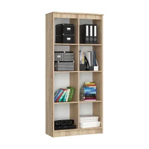 Kantoorkast R80 Dąb Sonoma – 8 Planken, 80x180x35 cm, Matruimtebesparing, Zelfmontage Kantoorkast R80 Dąb Sonoma – 8 Planken, 80x180x35 cm, Matruimtebesparing, Zelfmontage