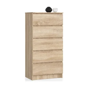 Ladekast K60 met 5 Lades / AKORD Furniture Factory / Sonoma Eik / 60 x 121 x 40 cm Ladekast K60 met 5 Lades / AKORD Furniture Factory / Sonoma Eik / 60 x 121 x 40 cm