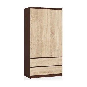 Kast Standing 90 cm met 2 Deuren & 2 Lades Wenge/Sonoma Eiken – Robuuste Opslagoplossing, Zelfmontage, ABS-Randen, Mat Afwerking, Ideaal voor Moderne Interieurs Kast Standing 90 cm met 2 Deuren & 2 Lades Wenge/Sonoma Eiken – Robuuste Opslagoplossing, Zelfmontage, ABS-Randen, Mat Afwerking, Ideaal voor Moderne Interieurs