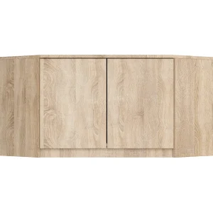 Kastopzetstuk S100 Sonoma Eiken – Dubbele Deuren, 3 Planken, 100cm Brede Zelfmontageunit