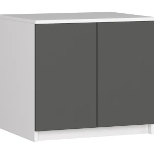 Kastopzetstuk 60 cm Staand Biało-Grafiet met ABS Randen – Zelfmontage Mat Afwerking
