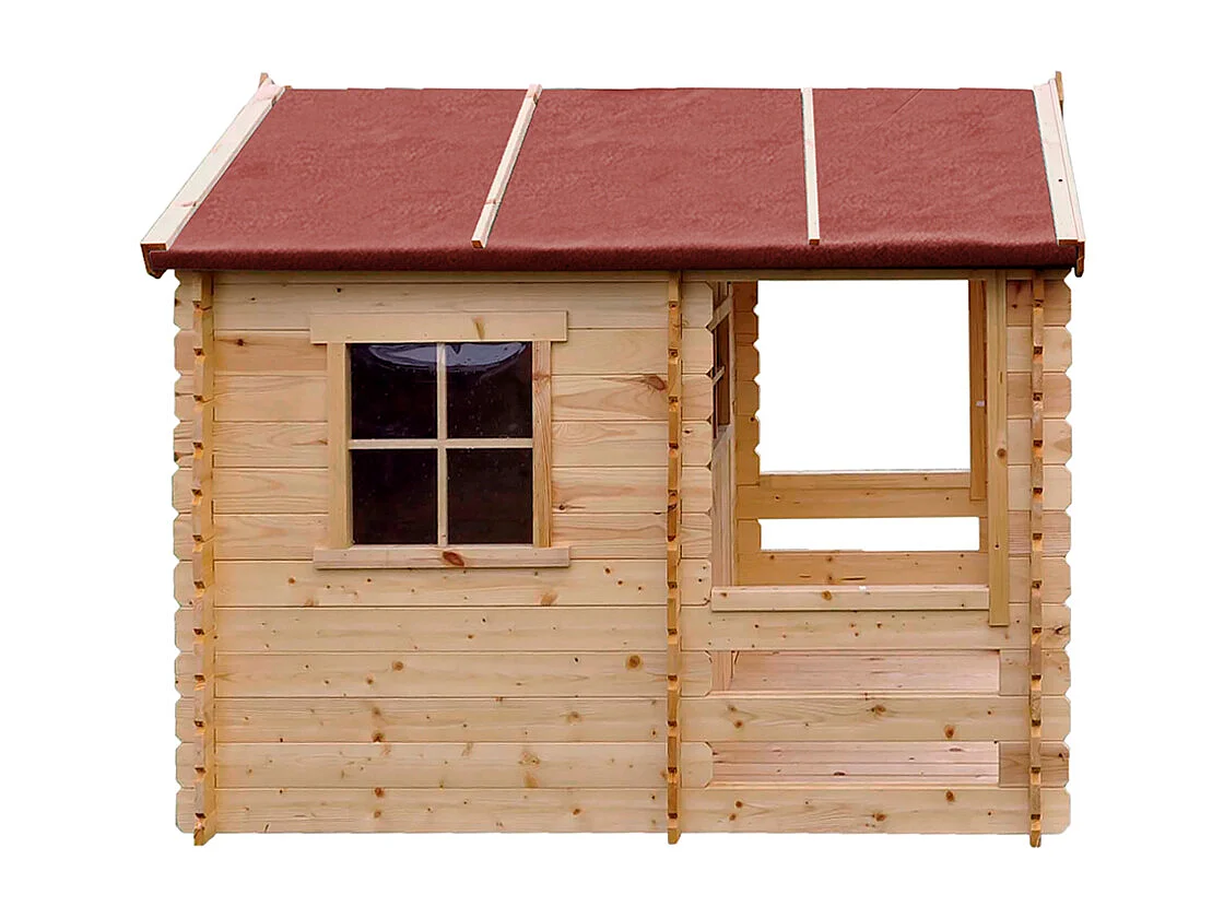 Houten speelhuis voor kinderen H145 x 182 x 146 cm / 1,1 m2 - TIMBELA M501A