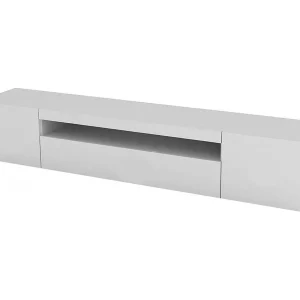 Dmora Tv-meubel Jesse 40x200x37 cm Wit Glans 2 Planken 4 Vakken, 3 Deuren Gemaakt in Italië Dmora Tv-meubel Jesse 40x200x37 cm Wit Glans 2 Planken 4 Vakken, 3 Deuren Gemaakt in Italië
