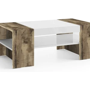 Dmora Salontafel Jonni 60x110x40h cm Glanzend Wit, Waterdicht Vlak, Rechthoekig Made in Italy Dmora Salontafel Jonni 60x110x40h cm Glanzend Wit, Waterdicht Vlak, Rechthoekig Made in Italy