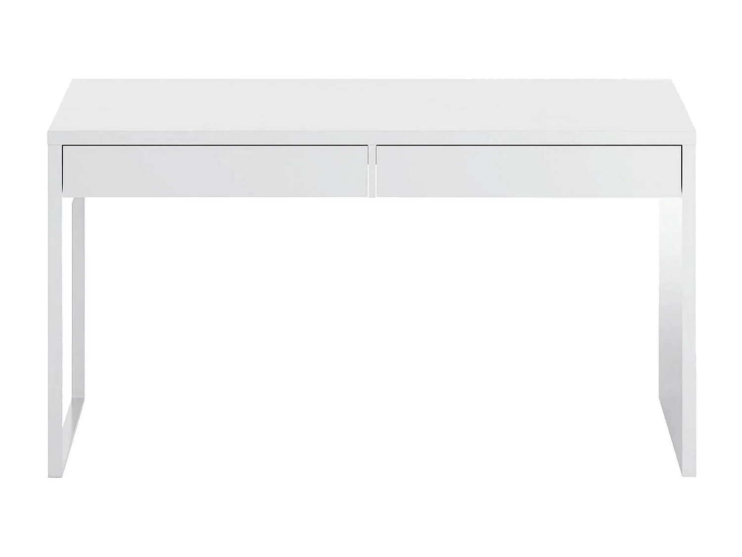 Dmora Bureau Houston 50x138x75h cm Wit 2 Lades Modulair, Structuurmateriaal in Gefineerd Hout