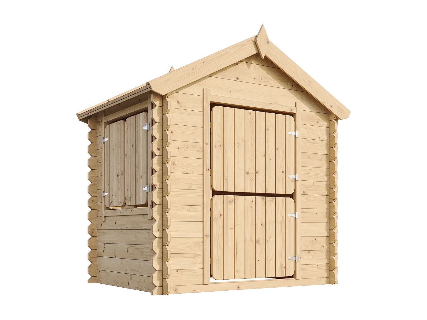 Houten speelhuis voor kinderen H143 x 112 x 146 cm / 1,1 m2 - TIMBELA M516-1
