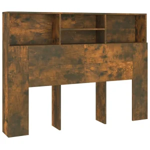 Hoofdbordkast 140x19x103,5 cm gerookt eikenkleurig