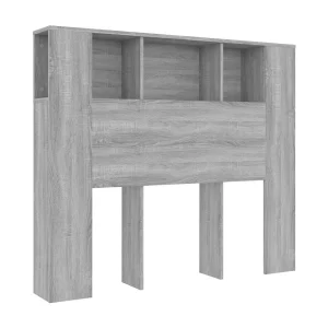 Hoofdbordkast 120×18,5×102,5 cm grijs sonoma eikenkleurig