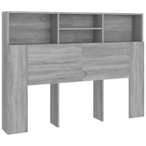 Hoofdbordkast 140x19x103,5 cm grijs sonoma eikenkleurig