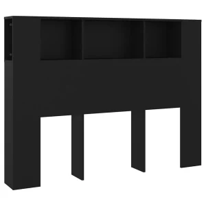 Hoofdbordkast 140×18,5×104,5 cm zwart