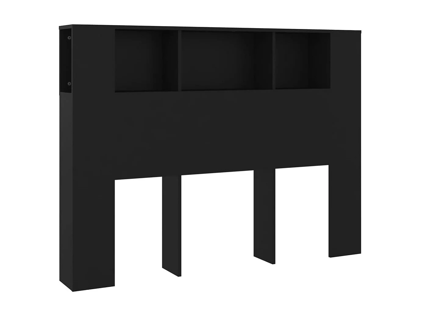 Hoofdbordkast 140x18,5x104,5 cm zwart