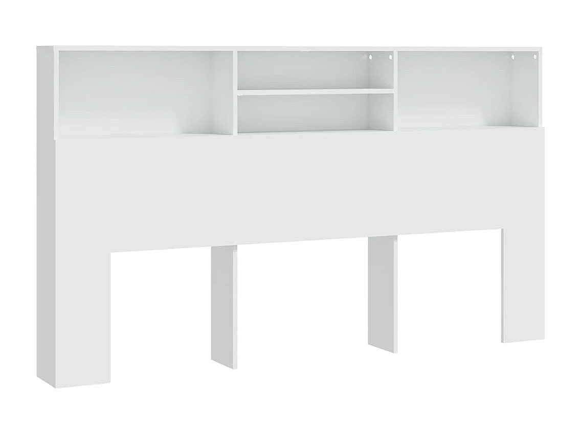 Hoofdbordkast 180x19x103,5 cm wit