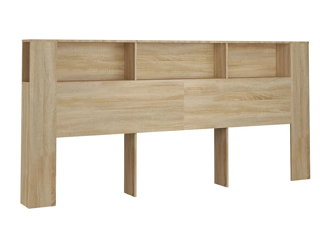 Hoofdbordkast 220x18,5x104,5 cm sonoma eikenkleurig