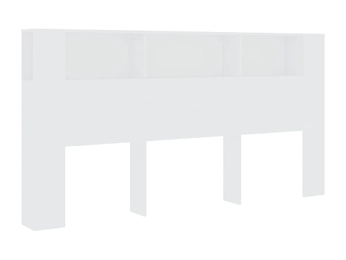 Hoofdbordkast 200x18,5x104,5 cm wit