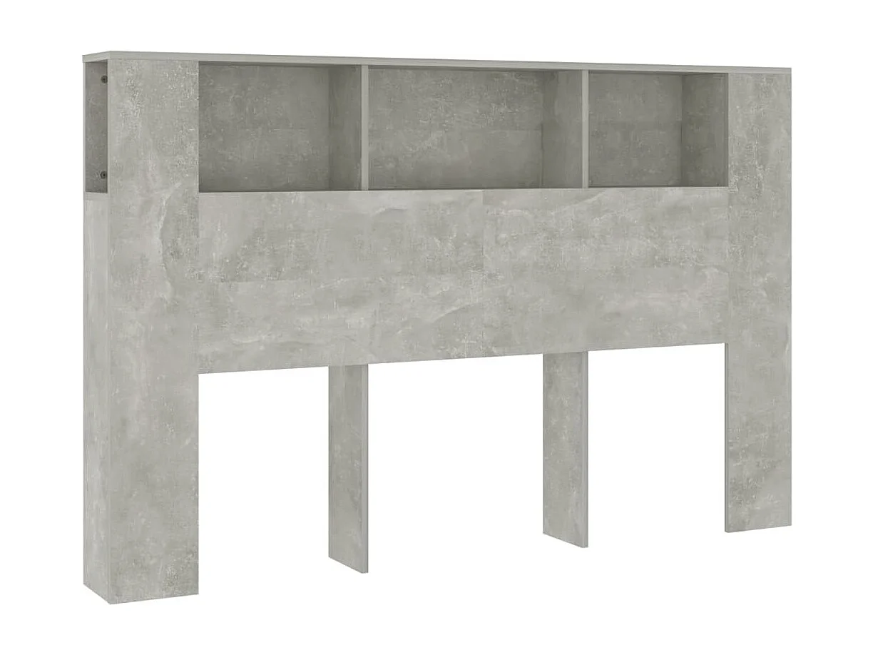 Hoofdbordkast 160x18,5x104,5 cm betongrijs