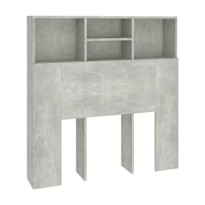 Hoofdbordkast 100x19x103,5 cm betongrijs