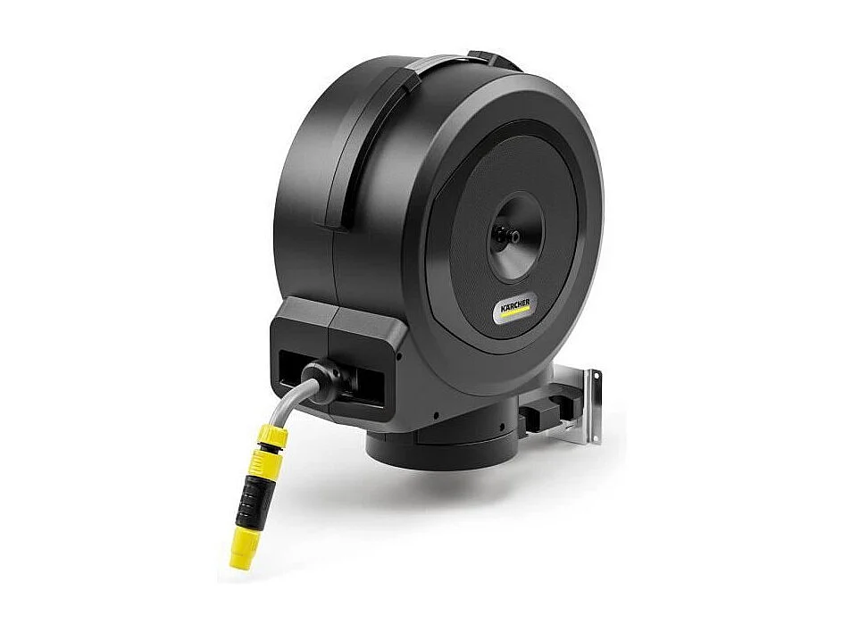 KARCHER HBX 5.30 automatische wandhaspel met 30m slang, 180° draaibaar, UV- en vorstbestendig, compleet met accessoires