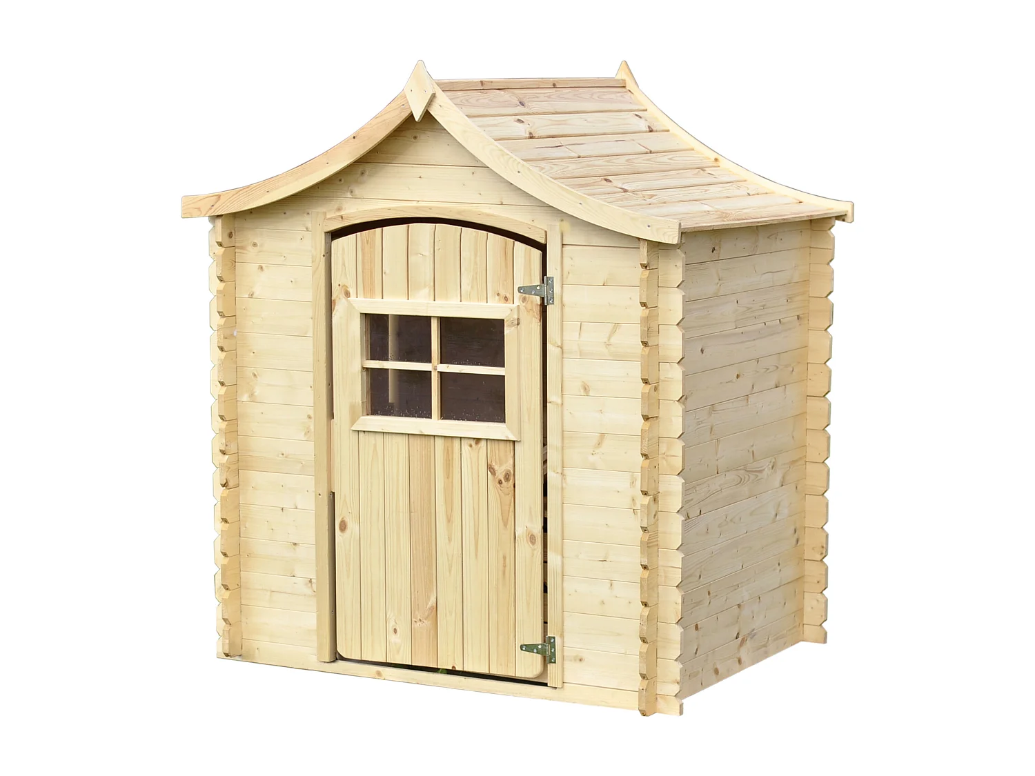 Houten speelhuis voor kinderen H152 x 112 x 146 cm / 1,1 m2 - TIMBELA M550-1