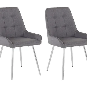 Juri Chair 2pk GreyChrome Juri Chair 2pk GreyChrome