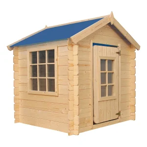 Houten kinderhuis zonder vloer – Blauw dak – 1m² / 114x111xH121 cm – M570M-1 Houten kinderhuis zonder vloer – Blauw dak – 1m² / 114x111xH121 cm – M570M-1