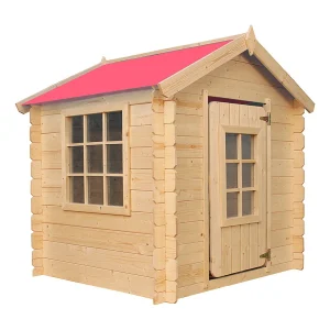 Houten kinderspeelhuis – B111 x D114 x H121 cm – TIMBELA M570R Houten kinderspeelhuis – B111 x D114 x H121 cm – TIMBELA M570R