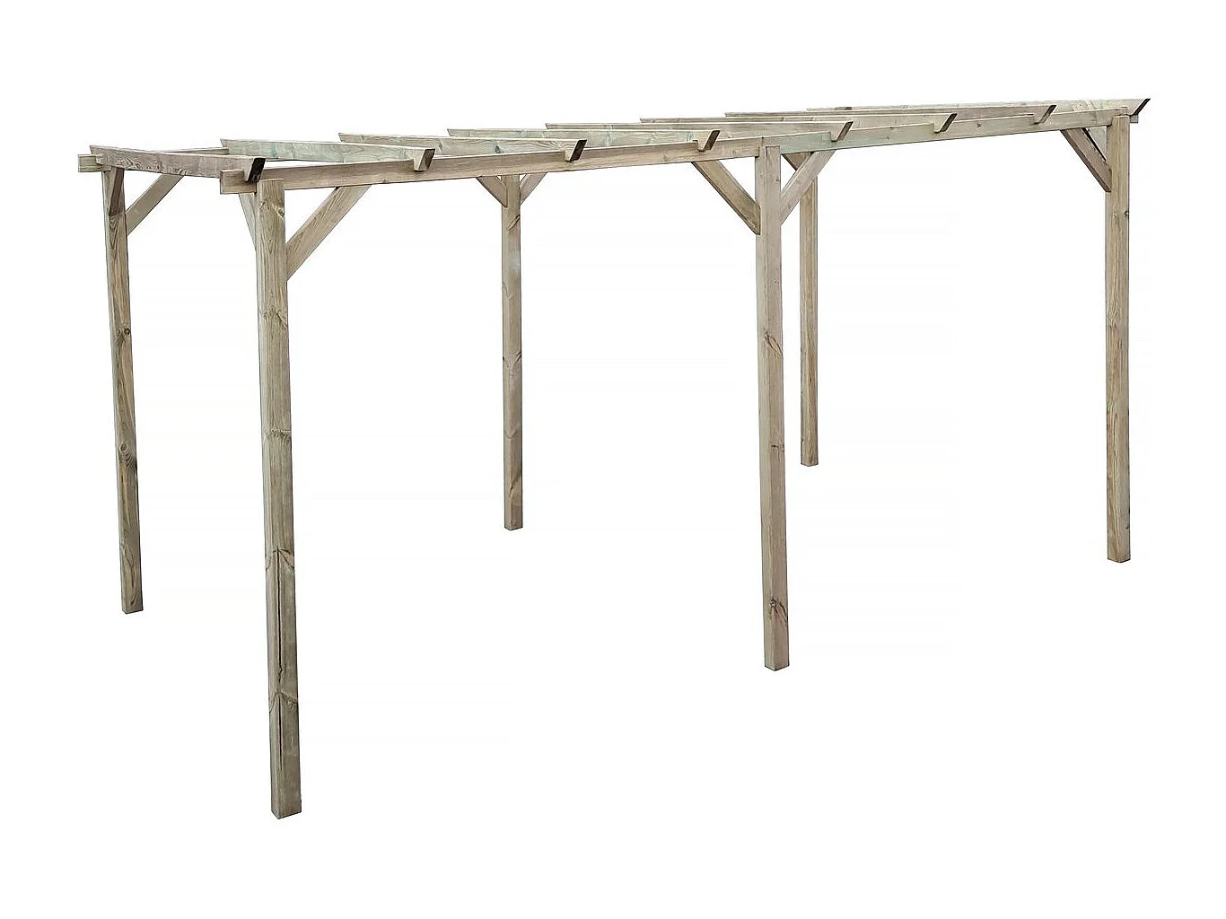 "Houten Carport "Sunny" 3x5m - Bruin Pin - UV-bestendig - Eenvoudige Montage - Europees Gemaakt"