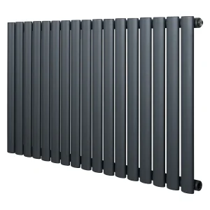 Horizontaal design radiator ovaal – 1 kolom – antraciet grijs – 600 x 1020 mm Horizontaal design radiator ovaal – 1 kolom – antraciet grijs – 600 x 1020 mm