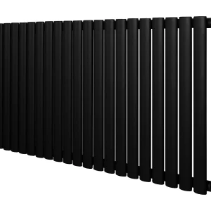 Horizontaal design radiator ovaal – 1 kolom – zwart – 600 x 1200 mm Horizontaal design radiator ovaal – 1 kolom – zwart – 600 x 1200 mm