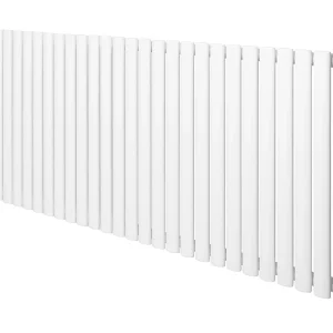 Horizontale design radiator ovaal 1 kolom – wit 600×1620 mm thermostaatkraan Horizontale design radiator ovaal 1 kolom – wit 600×1620 mm thermostaatkraan