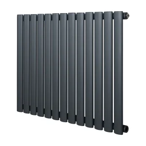 Horizontaal design radiator ovaal – 1 kolom – antraciet grijs – 600 x 780 mm Horizontaal design radiator ovaal – 1 kolom – antraciet grijs – 600 x 780 mm