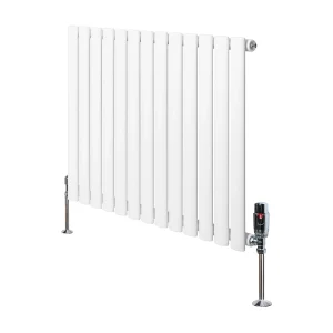 Horizontale design radiator ovaal 1 kolom – wit 600×780 mm thermostaatkraan Horizontale design radiator ovaal 1 kolom – wit 600×780 mm thermostaatkraan