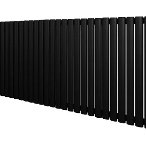 Horizontaal design radiator ovaal – 1 kolom – zwart – 600 x 1620 mm Horizontaal design radiator ovaal – 1 kolom – zwart – 600 x 1620 mm