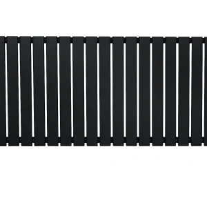 Horizontale design radiator vlak – 1 kolom – zwart – 600x1190mm – thermostaatkraan Horizontale design radiator vlak – 1 kolom – zwart – 600x1190mm – thermostaatkraan