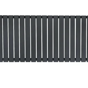 Horizontale design radiator vlak – 1 kolom – grijs – 600x1190mm – thermostaatkraan Horizontale design radiator vlak – 1 kolom – grijs – 600x1190mm – thermostaatkraan