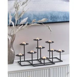 Kaarshouder LAMEGO Metaal 23 cm Zwart Kaarshouder LAMEGO Metaal 23 cm Zwart