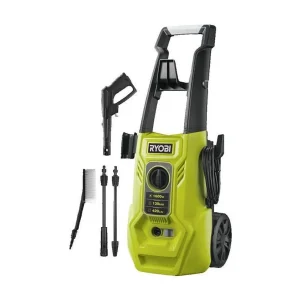 Hogedrukreiniger 1800 W 130 bar met 5 m stalen slang, 0,9 L detergententank, vario- en turbo-lans, multifunctionele borstel