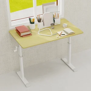 In hoogte verstelbaar bureau 60-90 cm – Blad in houtkleur 100×60 cm
