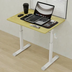 In hoogte verstelbaar bureau voor kinderen en volwassenen – Houtkleur 80×60 cm