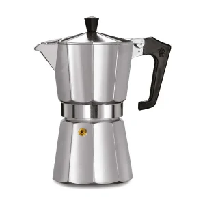 Italiaanse Koffiezetter Pezzetti Italexpress 6 Kopjes Mat Aluminium Compatibel met Alle Warmtebronnen Italiaanse Koffiezetter Pezzetti Italexpress 6 Kopjes Mat Aluminium Compatibel met Alle Warmtebronnen