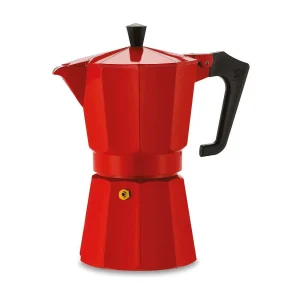 Italiaanse Koffiezetter Pezzetti Italexpress 6 Kopjes Aluminium Rood – Aromatische Koffie en Italiaans Design Italiaanse Koffiezetter Pezzetti Italexpress 6 Kopjes Aluminium Rood – Aromatische Koffie en Italiaans Design