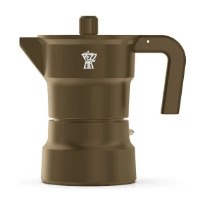 Italiaanse koffiemaker Pezzetti SolidExpress 6 kopjes Aluminium Mat Kaki afwerking