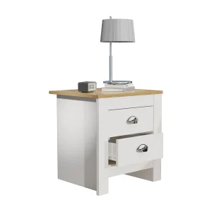 Houten bijzettafel nachtkastje Balusa Houten bijzettafel nachtkastje Balusa