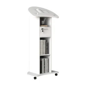 Houten staande bureauluidsprekerconsole rollen Redola Houten staande bureauluidsprekerconsole rollen Redola