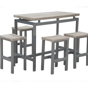Design hoge tafelset, bar + 4 krukken LE MANS. Moderne set in industriële stijl, hout en metaal. Design hoge tafelset, bar + 4 krukken LE MANS. Moderne set in industriële stijl, hout en metaal.