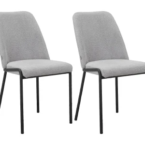 Eetkamerstoel 2 PK Grijs Belfast Zwart Met Eetkamerstoel 2 PK Grijs Belfast Zwart Met
