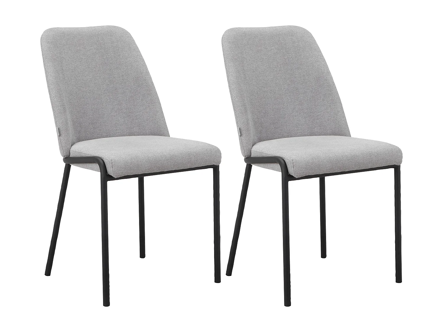 Eetkamerstoel 2 PK Grijs Belfast Zwart Met