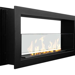 Inbouw bio-ethanolhaard, dubbelzijdig, 90×40 cm, MONTEFALCO 90