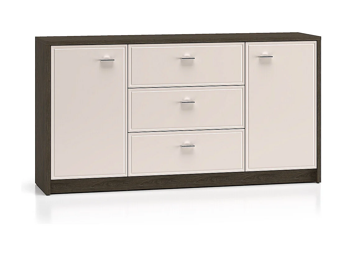 Kaius Kasjmier en Donker Hout 2-deurs dressoir met 3 laden